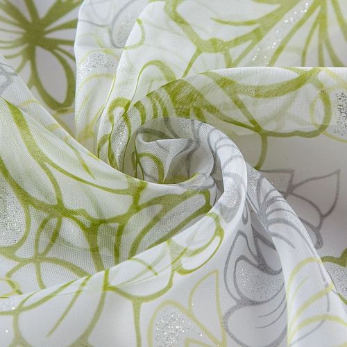 Тюль вуаль 03-01-13161 белый принтованный