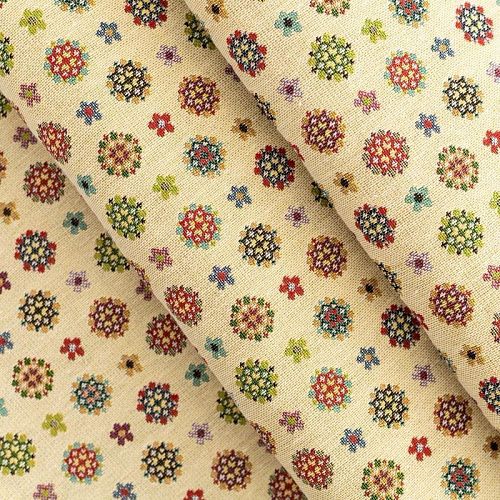 Гобелен гостиный Т472-02-05 песочный снежинки