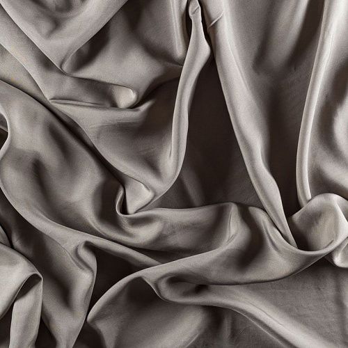 Шелк натуральный К15-1188 серый однотонный