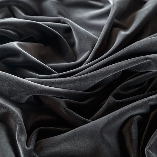 Бархат 002-05388 дымчато-серый однотонный