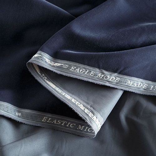 Бархат 002-04361 сине-серый однотонный