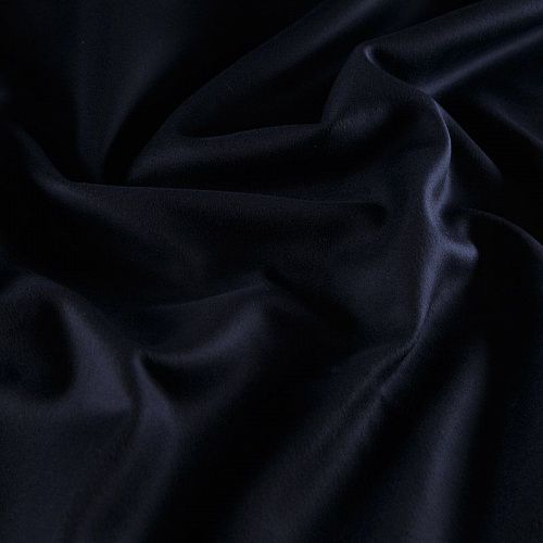 Ткань пальтовая 040-17290 черно-синий однотонный