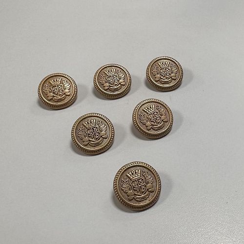 Пуговица на ножке 20 мм металл с гербом под медь 404410