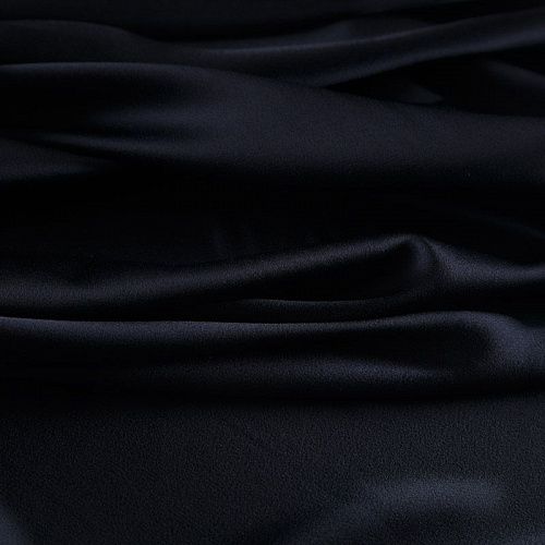 Креп-атлас (кади) 026-16784 черный однотонный