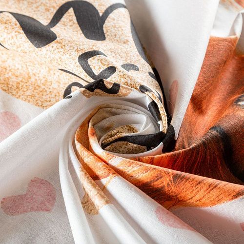 Перкаль 007-03511 белый принтованный