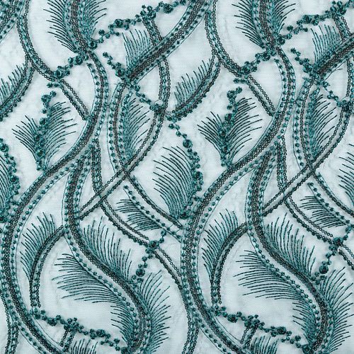 Гипюр 012-05436 темно-изумрудный 