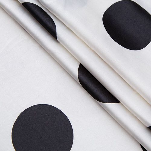 Шелк синтетический 065-13794 белый принтованный