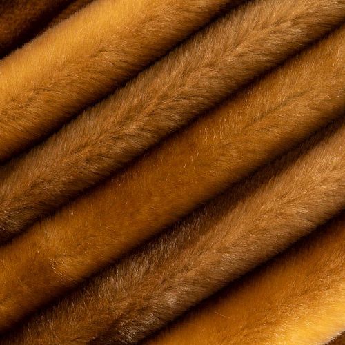 Мех искусственный К36-257 медово-коричневый принтованный
