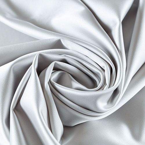 Сатин стрейч 001-08197 светло-серый однотонный