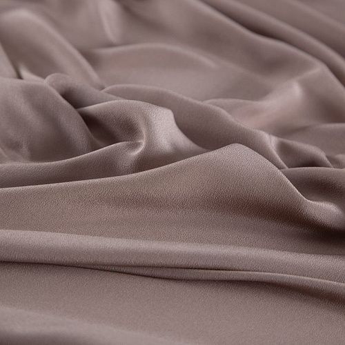 Крепдешин шелковый 028-20288 серо-бежевый