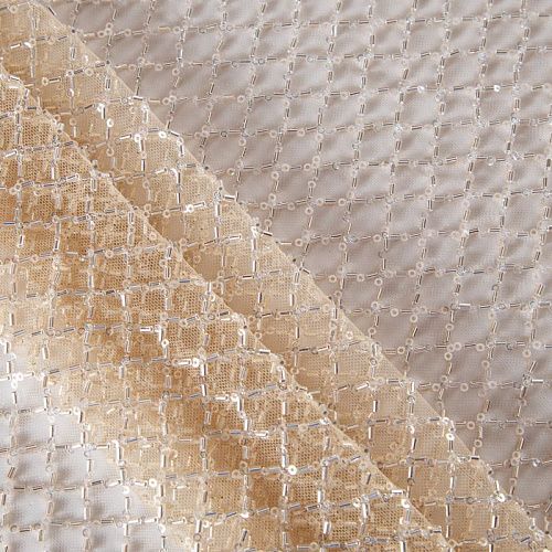 Сетка со стеклярусом 050-13578 золотистый