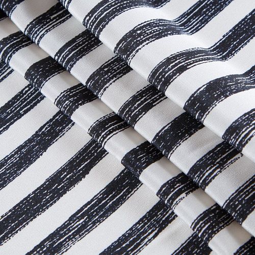 Крепдешин натуральный 028-12511 белый принтованный