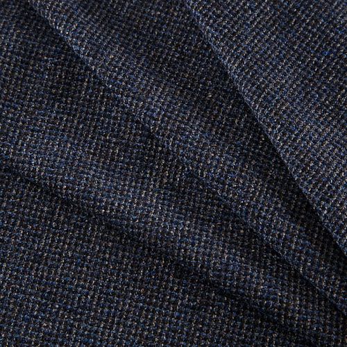 Ткань костюмная 025-16720 черно-синий мелкая клетка