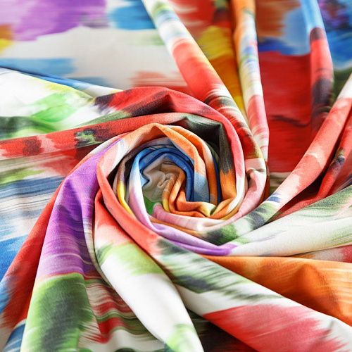 Лайкра 005-05959 белый принтованный