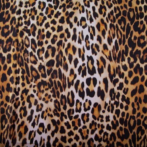 Креп-шифон шелковый 027-19922 коричневый принтованный