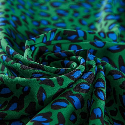 Вискоза "Лоренцо" 036-13867 зеленый принтованный