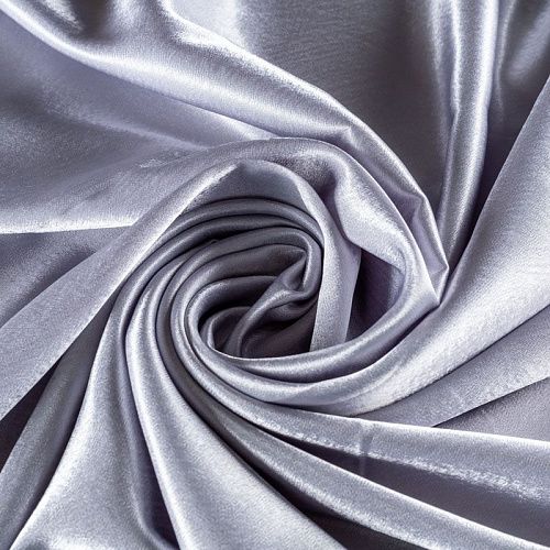 Креп-сатин К33-902 серебристо-серый однотонный