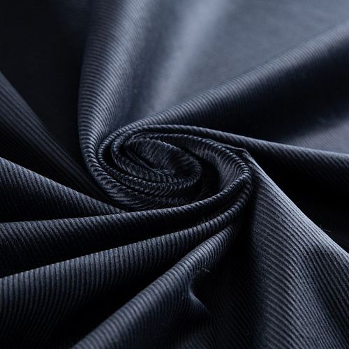 Вельвет 008-19976 темно-синий однотонный