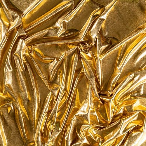 Трикотаж лазер К33-964 золотистый однотонный