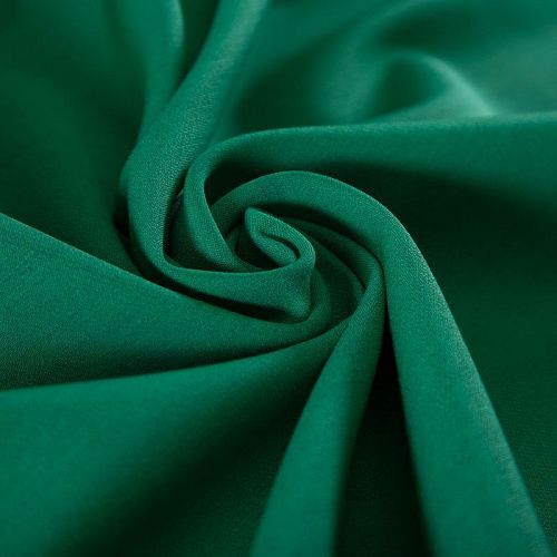 Креп двойной стрейч 026-02191 морской зеленый однотонный