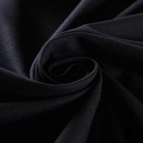 Лен-вискоза 035-13106 черный однотонный