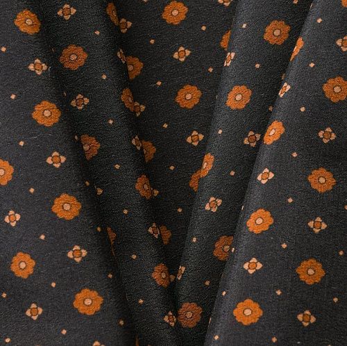 Вискоза 009-11958 черный принтованный