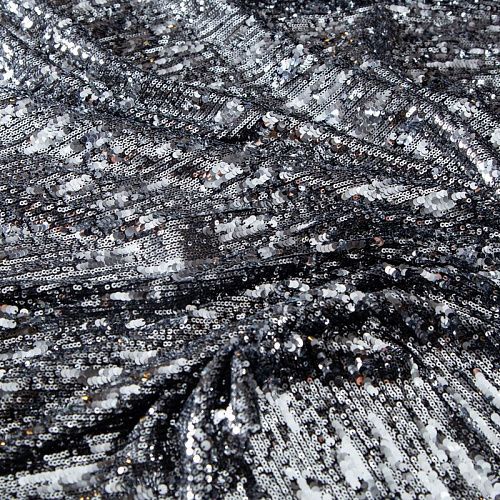 Пайетки на сетке 055-20188 серебро