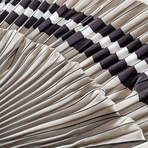 Гофре из крепа купон 70/190х80 см 043-02482 серо-оливковый принтованный