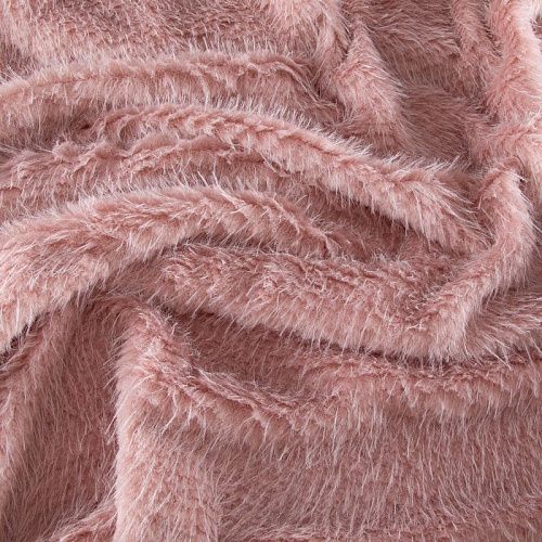 Мех искусственный на трикотажной основе 037-20750 пудрово-розовый