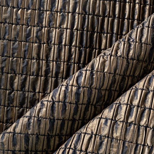 Ткань курточная 033-01998 бронзово-черный