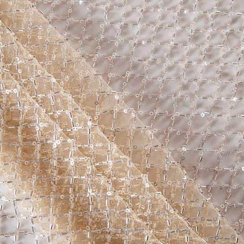 Сетка со стеклярусом 050-13578 золотистый