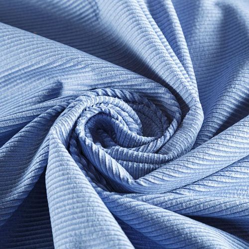 Вельвет 008-05827 голубой однотонный