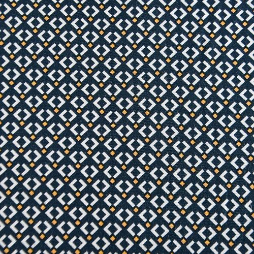 Коттон стрейч 063-12072 темно-синий принтованный