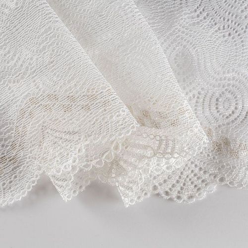 Кружево эластичное 190 мм Ф01-0306 белый
