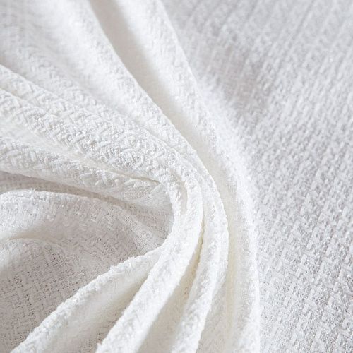 Твид шанель 052-15566 белый однотонный