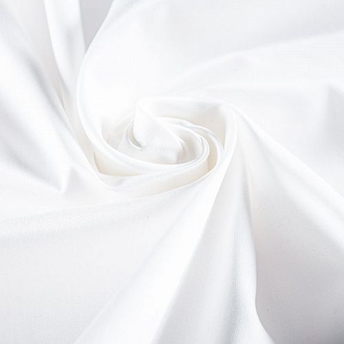 Сатин-коттон 063-20104 белый однотонный