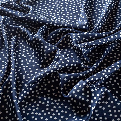 Шелк синтетический 065-01310 темно-синий принтованный