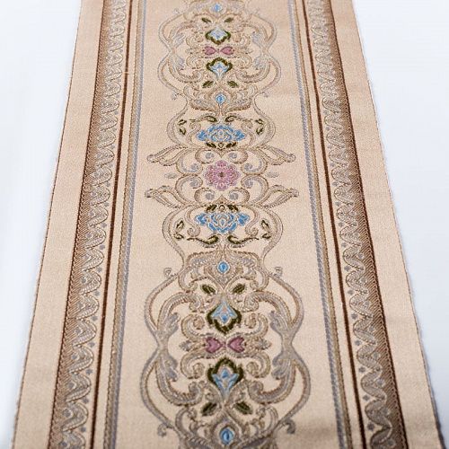 Бордюр велюровый 18 см 0000-357-104-020 бежевый с вензелем