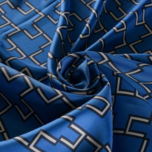 Твил-шелк 064-11984 сапфировый принтованный