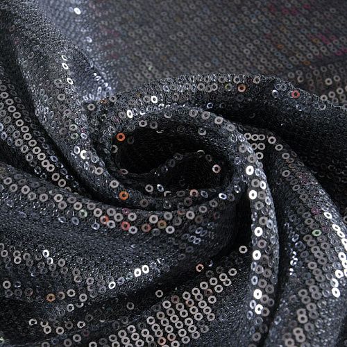 Пайетки на сетке 055-11777 серебристый