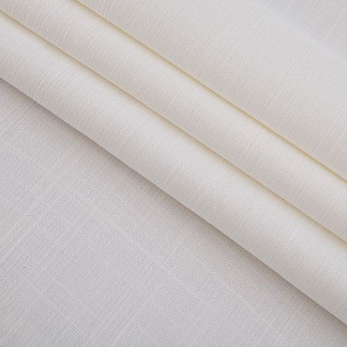 Лен на дублерине 035-16518 молочный однотонный