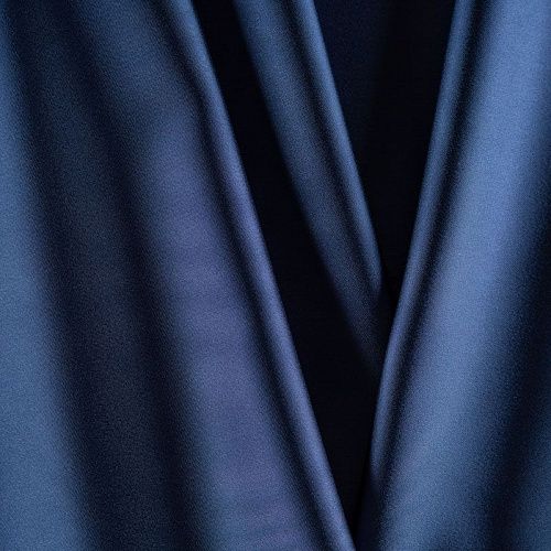 Сатин стрейч К33-559 темно-синий однотонный