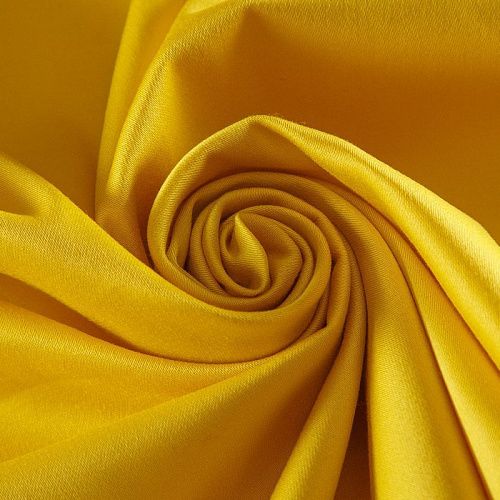 Сатин-коттон стрейч 063-16636 желтый однотонный