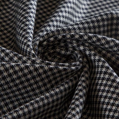 Ткань костюмная 025-15099 черно-белый клетка