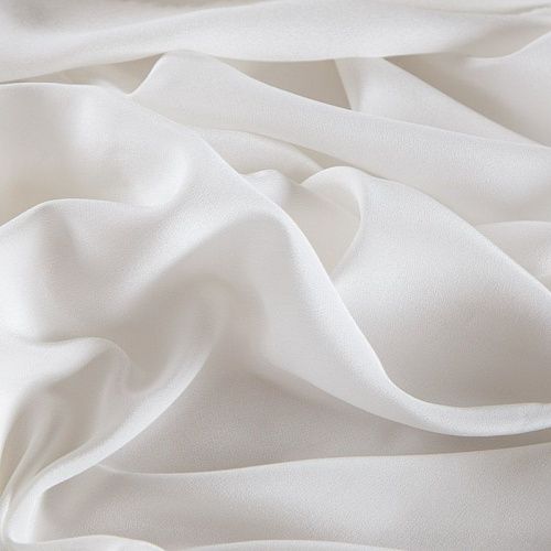 Крепдешин шелковый 028-15066 айвори однотонный