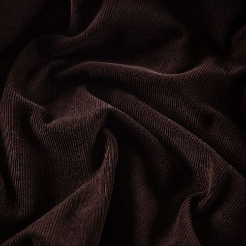 Микровельвет стрейч 008-20018 темно-коричневый однотонный