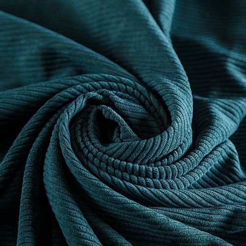 Вельвет 008-06498 сине-зеленый однотонный