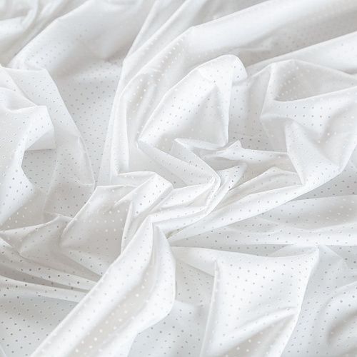 Лайкра с перфорацией 005-06252 молочный однотонный