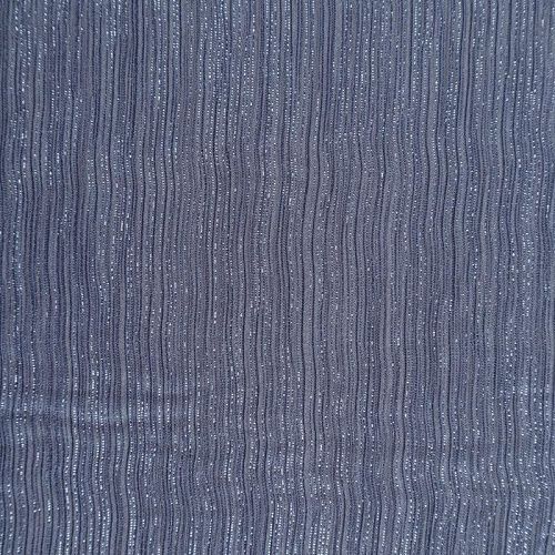 Шифон-жатка с люрексом 068-07215 серо-синий однотонный