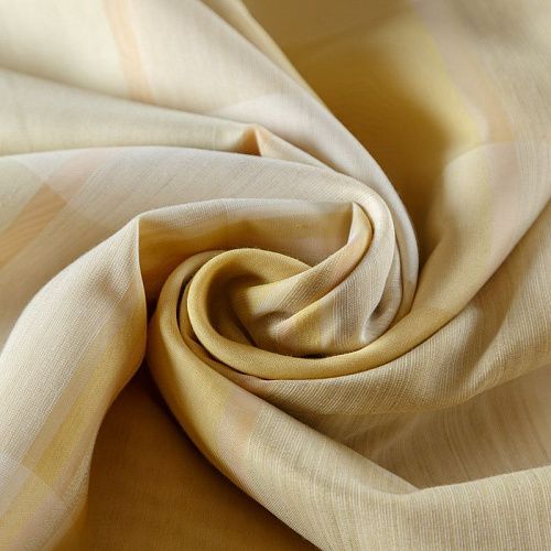 Тюль лен Т380-01-49 молочно-желтый